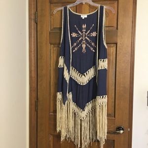 Long fringe vest